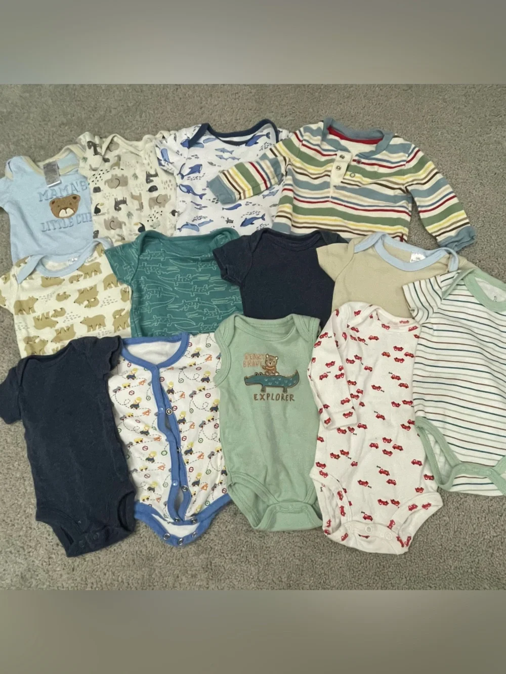 Mixed Colors Baby One-Piece Bodysuit Set - Assorted Styles